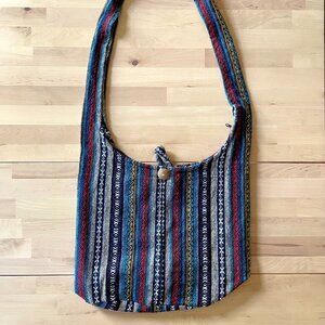 Bohemian Hippie Crossbody Shoulder Sling Hobo Bag Purse Zipper w/ Inside Pocket